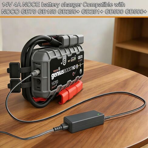 14V 56W Power Adapter for NOCO Jump Starter Compatible with NOCO GB70 GB150 GB250+ GB251+ GB500 GB500+ Genius Boost Ultra Safe Lithium Jump Starter Battery 14V 56W Power Adapter Cord in Kuwait