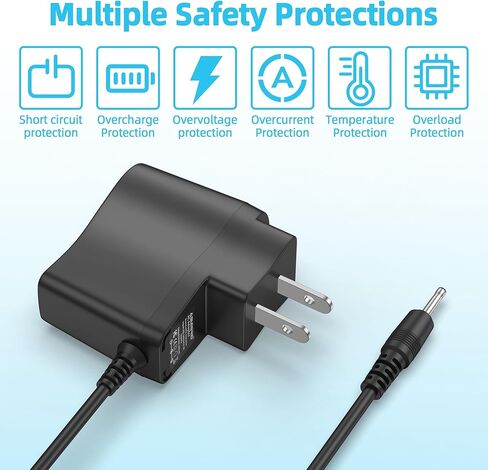 AC DC Adapter 5V Power Supply, 4FT Black Power Cord Compatible with Wahl 9685-200 Groomer & Rotary Ear/Nose Head, Reciprocating/Precision Detail Trimmer Head in Kuwait