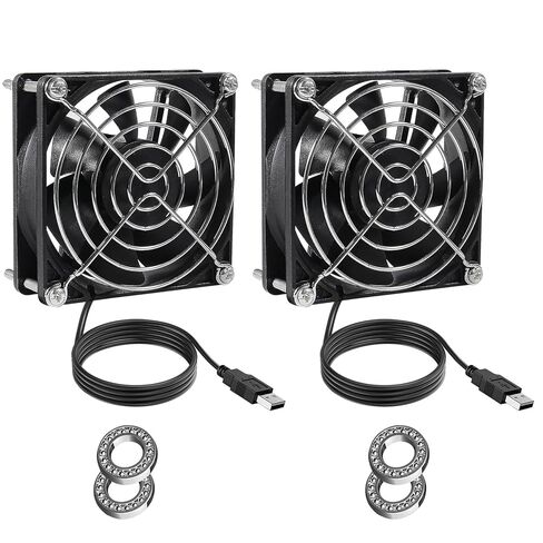 DORHEA 2pcs USB Fan 9225 92mm x 25mm 5V USB Dual Ball Bearings Brushless 90mm Fan DC Cooling Exhaust Fan for for Computer Case Radiator DIY Air Exhaust Vent Cooling in Kuwait