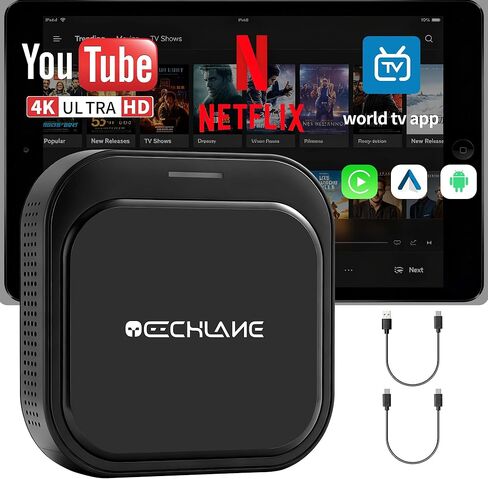 محول CarPlay & Android Auto اللاسلكي، محول سلكي إلى لاسلكي لأجهزة iPhone وAndroid، 5G WiFi/BT 5.0، التوصيل والتشغيل، التنقل في الوقت الحقيقي، للسيارات المزودة بـ CarPlay السلكي in Kuwait