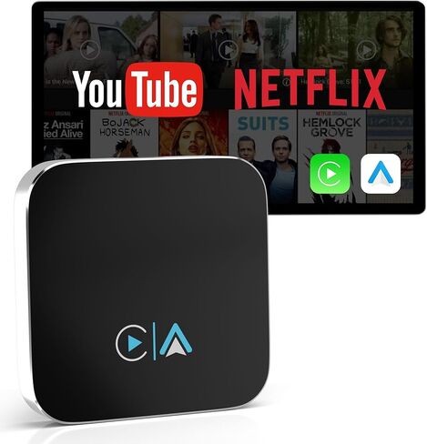 2-in-1 Carplay Wireless Adapter, Wireless Apple & Android Auto Adapter, 2026 Magic Video AI Box Streaming Dongle Support Netflix/YouTube/TF Card, Only Fits for OEM Wired CarPlay Cars in Kuwait