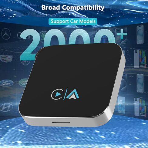 2-in-1 Carplay Wireless Adapter, Wireless Apple & Android Auto Adapter, 2026 Magic Video AI Box Streaming Dongle Support Netflix/YouTube/TF Card, Only Fits for OEM Wired CarPlay Cars in Kuwait