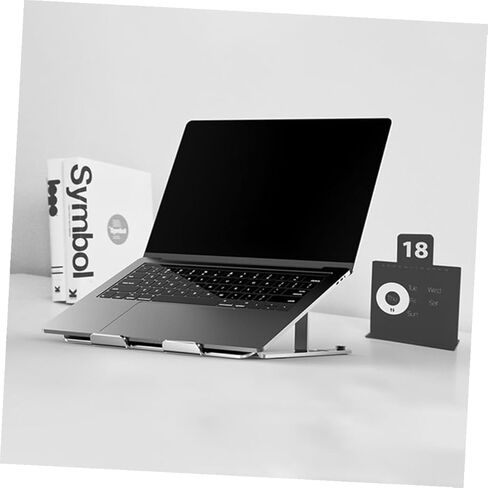 Cabilock Aluminum Alloy Laptop Cooler Stand with RGB LED Fans, Height Adjustable Ventilated Cooling Pad for Gaming and Office Notebooks, Silver in Kuwait