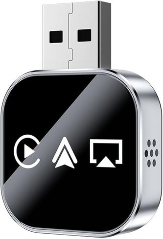 2026 ترقية 3 في 1 محول مرآة شاشة السيارة اللاسلكي بلوتوث 5.0 - قابس سلكي فوري، تشغيل USB صغير لنسخ هاتف iPhone/Android ورابط Carplay المدمج في السيارات (H-B، لـ iPhone) in Kuwait