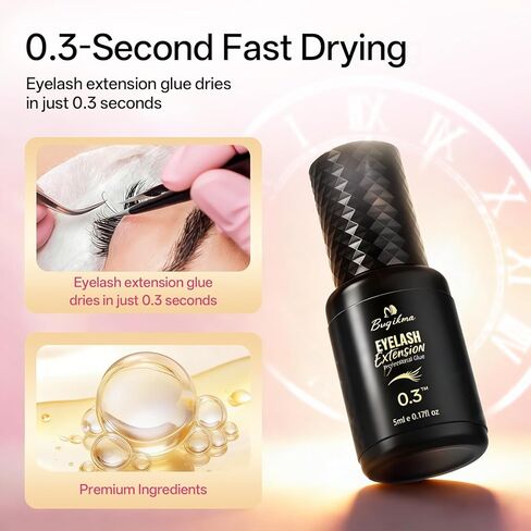 Buqikma Eyelash Mini Lash Fan وغراء وصلات الرموش الاحترافي in Kuwait