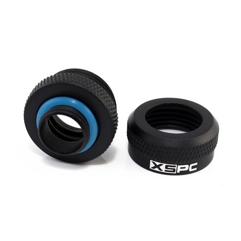 XSPC G1/4 بوصة إلى 10 مم معرف، 14 مم OD تركيب أنابيب صلبة وحزمة تركيب دوارة 90 درجة، أسود غير لامع in Kuwait