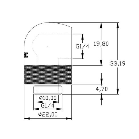 XSPC G1/4 بوصة إلى 10 مم معرف، 14 مم OD تركيب أنابيب صلبة وحزمة تركيب دوارة 90 درجة، أسود غير لامع in Kuwait