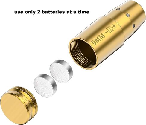مجموعة Bore Sight 9 مم و.380ACP Bore Sight Red Dot Boresighter ليزر أحمر مع بطاريات للصيد والرماية in Kuwait