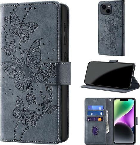 حافظة محفظة لهاتف iPhone 15، [حجب RFID] حامل 3 بطاقات [هيكل TPU مقاوم للصدمات]، غطاء قلاب واقٍ من جلد البولي يوريثان بإغلاق مغناطيسي 6.1 بوصة، تركواز in Kuwait