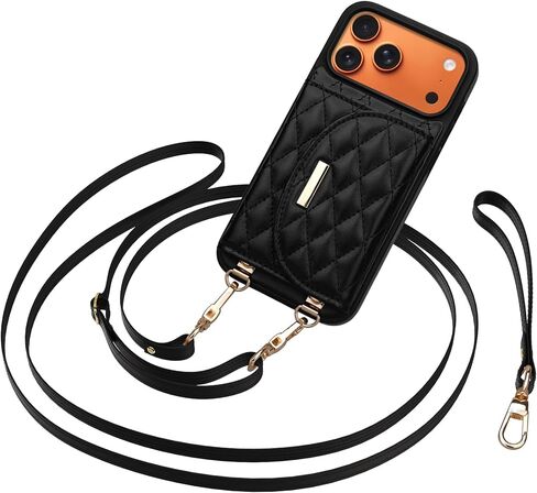 Crossbody Wallet Case for iPhone 17 Pro Max 6.9'' 2025, 6-Card Holder with RFID Blocking & Magnetic Closure, PU Leather Flip Cover with Kickstand, Wrist Strap Purse for Women, Beige in Kuwait