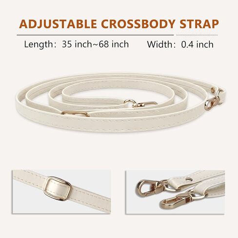 Crossbody Wallet Case for iPhone 17 Pro Max 6.9'' 2025, 6-Card Holder with RFID Blocking & Magnetic Closure, PU Leather Flip Cover with Kickstand, Wrist Strap Purse for Women, Beige in Saudi Arabia