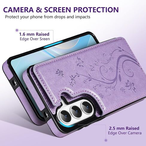 حافظة محفظة جلدية على شكل فراشة من Korecase لهاتف Samsung Galaxy S26 مع حامل بطاقة ومشبك مغناطيسي مزدوج وغطاء واقٍ خلفي لهاتف Samsung Galaxy S26 5G، أخضر نعناعي in Kuwait