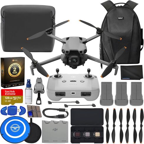 طائرة بدون طيار DJI Mini 5 Pro Fly More Combo مع وحدة تحكم RC-N3 (بدون شاشة) طائرة بدون طيار قابلة للطي مع فيديو 4K، وقت طيران 36 دقيقة، حزمة 3 بطاريات مع بطاقة ذاكرة 128 جيجابايت، ضمان CPS لمدة عامين + مجموعة طيار in Kuwait