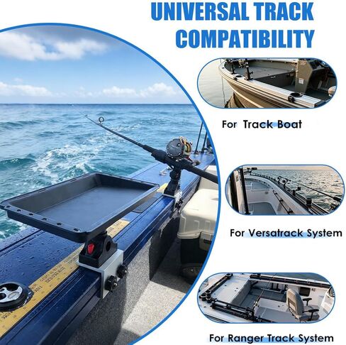 Boat Cutting Board Bait Table with Aluminum Boat Track Bracket Base fo Versatrack System/Track Boat Accessories Fishing Tackle Organizer with Mounting Hardware in Kuwait