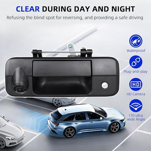 69090-0C051 Tailgate Handle Backup Camera Kit Compatible with Toyota Tundra 2007-2013 Liftgate Latch Handle with Rear View Reverse Camera Replace OE 690900C051 TO1915119 81214 in Kuwait