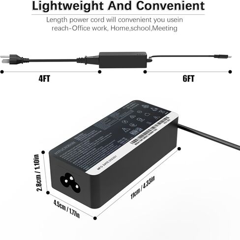 65W 45W Laptop Charger Compatible with Lenovo IdeaPad 1 3 5 14IGL7 141GL7 14IGL05 15AMN7 15IAU7 15ALC7 15ITL6 15IJL7 15ITL05 15IL05 15IIL05 15ADA05 Adapter Power Cord in Kuwait