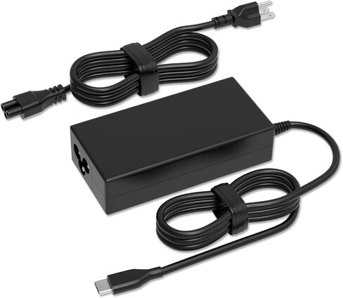 شاحن كمبيوتر محمول USB C بقدرة 65 وات متوافق مع HP chromebook Lenovo Asus Samsung Google سلك إمداد محول الطاقة للشحن السريع in Kuwait