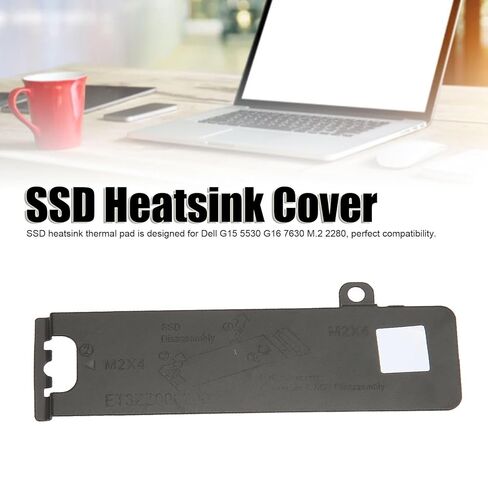 Qinlorgo M.2 2280 SSD Heatsink Cover, Aluminum Alloy Hard Drive Thermal Bracket, Thermal Pad Cooler with Efficient Heat Dissipation, Ideal for G15 5530, G16 7630 Gaming Laptop NVMe M.2 in Kuwait