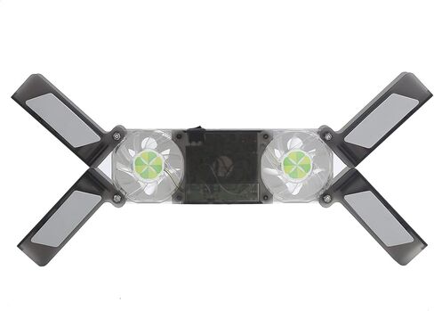 Laptop Cooler Pad Dual Fan Light Emitting Notebook Cooling Stand DR - 2009A, Foldable Laptop Cooler with Built in Stereo Speaker for 13 to 17 Inch Laptops, Blue LED Fans and ABS in Kuwait