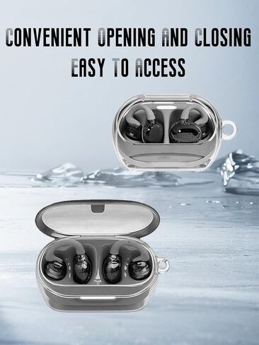 حافظة شفافة لسماعات الأذن JBL SoundGear Clips، غطاء حماية مرن مقاوم للصدمات من مادة TPU مع حلقة تسلق وحبل (شفاف) in Kuwait