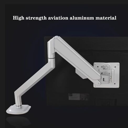 Single Monitor Arm Gas Spring Adjustable Aluminum Desk Mount Up to 32" and 19.8 Lbs Monitor Stand with C Clamp and Grommet Base in Kuwait