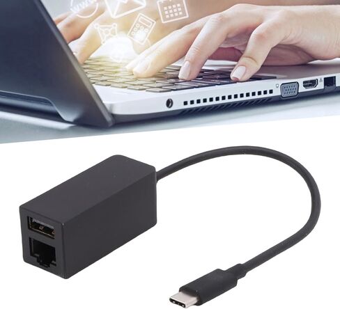 USB C to Ethernet Adapter, 5Gbps Data Transfer USB C to RJ45 Network Adapter with 3.0 Port, in Kuwait