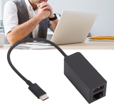 USB C to Ethernet Adapter, 5Gbps Data Transfer USB C to RJ45 Network Adapter with 3.0 Port, in Kuwait