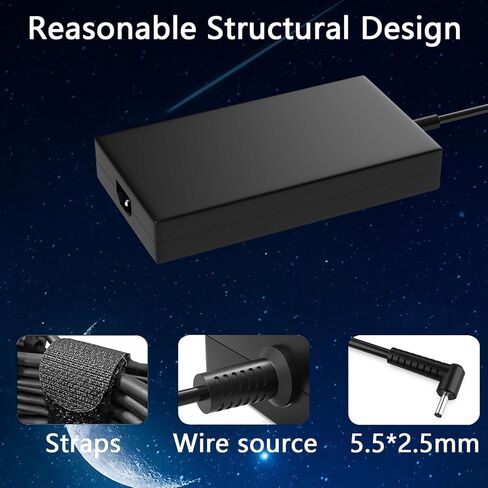 230W 240W AC Charger Compatible with MSI Katana 15 17 A15 A17 GF66 GF76 Pulse 15 16 17 GL66 GL76 Stealth 17M 15M 15 14 Sword/Crosshair 17 16 15 Bravo/Alpha 15 17 CreatorPro M16 Z16 WF76 WF66 in Kuwait
