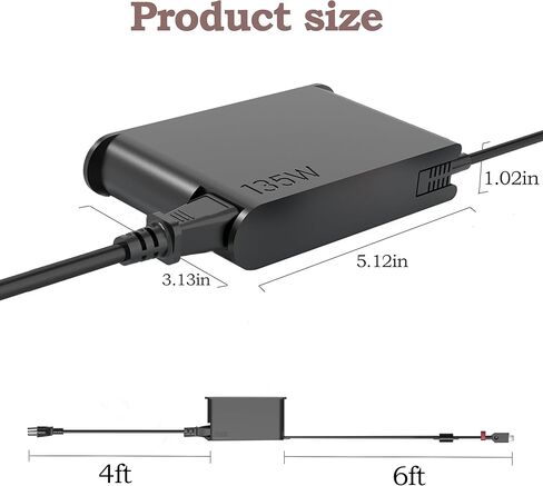 شاحن USB C 135 وات 100 وات لجهاز Lenovo ThinkPad P14s P16s T16 Z16 Gen 1 2 3 4 5، ThinkBook 13x 14 14p 16 G2 G3 G4+ G6 G7 ACH IAP ARA ARH ABP ADL135YSDC3A محول التيار المتردد in Kuwait
