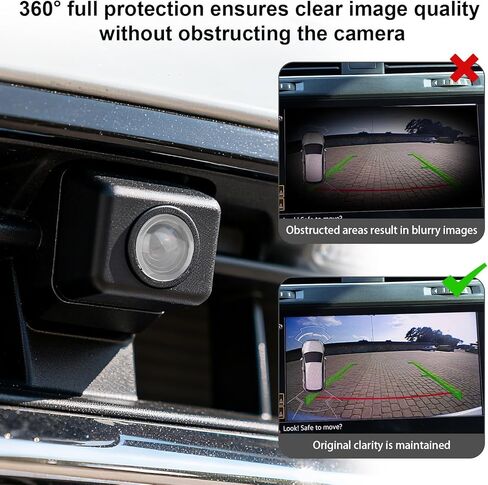 4 قطع واقي عدسة كاميرا السيارة، ملصق حماية احتياطي لكاميرا الرؤية الخلفية HD 360 درجة، درع مطر مقاوم للماء وغطاء مضاد للخدش مع ملحقات قماش للتنظيف لمعظم المركبات in Kuwait