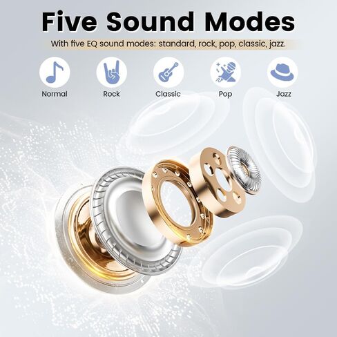 Wireless Earbuds with Touch Screen, Bluetooth 5.4 Headphones, ANC Noise Cancelling, 60H HiFi Stereo Bluetooth Ear Buds with 5 EQ Modes, IPX7 Earphones for Sports/Workout/Gym (Beige) in Kuwait