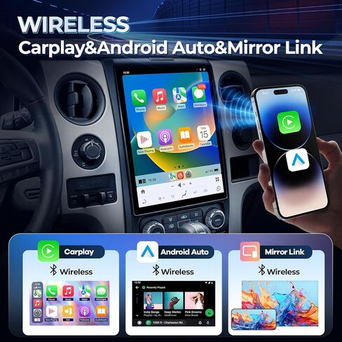 12.1 Inch 8Core for Ford F150 Radio 2013 2014, 8Core Android 13 T-Style Screen F-150 Head Unit with Carplay Android Auto GPS 5G WiFi FM/AM 48EQ 1080P Backup Camera Type-C Fast Charging 4+64G in Kuwait