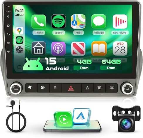 4G+64G Car Radio Stereo for Chevrolet Chevy Camaro 2008-2015 with Wireless CarPlay Android Auto， 9" IPS 1280 * 720P Touch Screen Android 13 GPS WiFi Bluetooth DSP Audio HD Camera in Kuwait