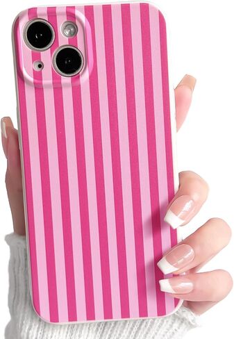 Lovmooful Compatible for iPhone 17 Case Cute Color Striped with Aesthetics Design for Girls Women Soft TPU Shockproof More Protective Girly for iPhone 17 Case-Blue in Kuwait