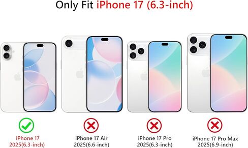 جراب Lovmooful متوافق مع هاتف iPhone 17، لون لطيف مخطط مع تصميم جمالي للفتيات والنساء، ناعم من مادة TPU مقاوم للصدمات وأكثر حماية للفتيات لهاتف iPhone 17 - أزرق in Kuwait