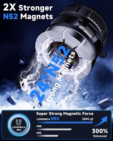 حامل هاتف سيارة مطور من LOMONICA 2026 لـ Magsafe [120+LBS أقوى شفط ومغناطيس 2800gf] حامل هاتف سيارة قابل للتعديل 360 درجة، حاملات هاتف لسيارتك لسلسلة iPhone 12-17 Pro Max وSamsung in Kuwait