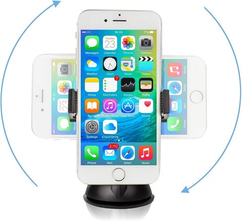 Mobility Universal Smart Phone Car Mount with Suction for Dashboard/Windshield - Cell Phone Holder Compatible with Virtually Any Smartphone Including Apple iPhone, Samsung Galaxy & More in Kuwait