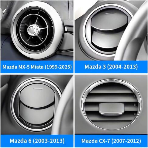 حامل هاتف السيارة لسيارة Mazda MX-5 Miata 1999-2025، Mazda 6 2003-2013، Mazda 3 2004-2013، CX-7 2007-2012، حامل ملاحة داخلي للهاتف المحمول بفتحة تهوية دائرية in Kuwait