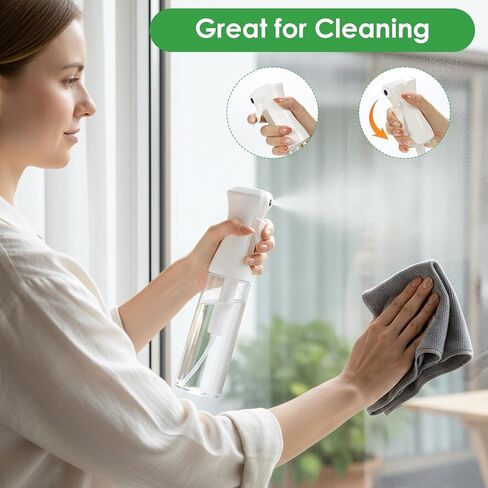 Mist Spray Bottle for Hair (10oz/300ml) - 2 Pcs Continuous Spray Bottle for Salons Cleaning Plants Gardening in Saudi Arabia