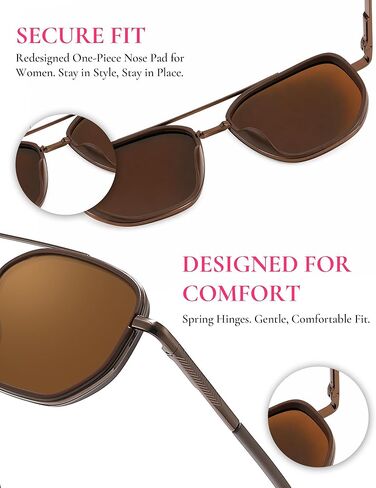 SODQW 2 Pack Tangle Free Aviator Sunglasses for Women Square Frame Sun Glasses for Driving &Traveling UV Protection in Saudi Arabia