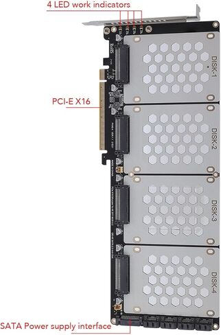 Pomya U.2 NVMe to PCIe 4.0 X8 Adapter Card, Supports 2.5" & NVMe Drives, HighSpeed Data Transfer, Backward Compatible with PCIe 3.0, Easy Installation for & in Kuwait