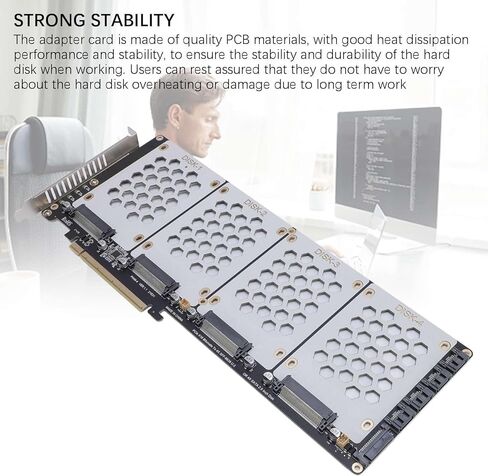 Pomya U.2 NVMe to PCIe 4.0 X8 Adapter Card, Supports 2.5" & NVMe Drives, HighSpeed Data Transfer, Backward Compatible with PCIe 3.0, Easy Installation for & in Kuwait