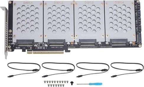 Pomya U.2 NVMe to PCIe 4.0 X8 Adapter Card, Supports 2.5" & NVMe Drives, HighSpeed Data Transfer, Backward Compatible with PCIe 3.0, Easy Installation for & in Kuwait