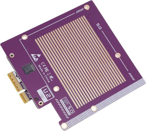 بطاقة محول Pomya PCIe 5.0 X4 إلى U.2/U.3، بطاقة توسيع SFF-8639 NVMe SSD بسرعة 128 جيجابت في الثانية، متوافقة مع فتحات PCIe 4.0/3.0/2.0، وتتضمن دعامة للكمبيوتر الشخصي in Kuwait