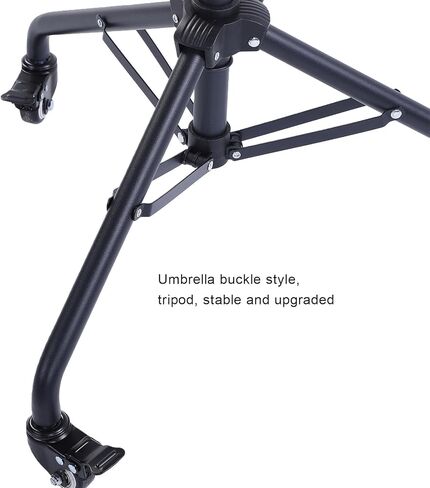 Asixxsix Laptop Projector Tripod Stand, 2 Shelves Mobile Laptop Cart 28-51.2 Inch Adjustable Height Portable Tablet Tripod Stand with Swivel Casters and Phone Holder for Home Office Studio in Kuwait