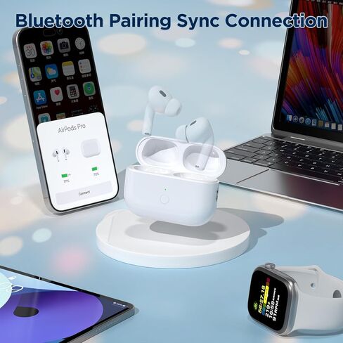 Wireless Charging Case Compatible for AirPods Pro 1st & 2nd Gen | Replacement Case with USB-C Port, Bluetooth Pairing Sync Button, Fast Charging, Compact Design in Kuwait