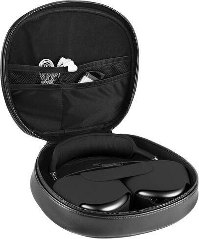 Geekria Headphones Pouch Compatible with AirPods Max Case, Soft Shell Replacement Protective Travel Carrying Bag with Cable Storage (Black) in Kuwait