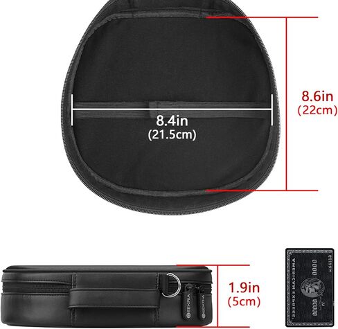 Geekria Headphones Pouch Compatible with AirPods Max Case, Soft Shell Replacement Protective Travel Carrying Bag with Cable Storage (Black) in Kuwait