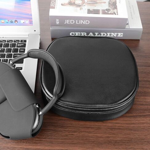 Geekria Headphones Pouch Compatible with AirPods Max Case, Soft Shell Replacement Protective Travel Carrying Bag with Cable Storage (Black) in Kuwait