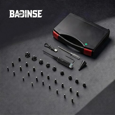 USB Rechargeable Bore Sight Laser, Green Laser Bore Sighter with 32 Adapters fit 0.17 to 12GA Calibers for All Gun, Multiple Caliber Bore Laser Sighting in Kuwait